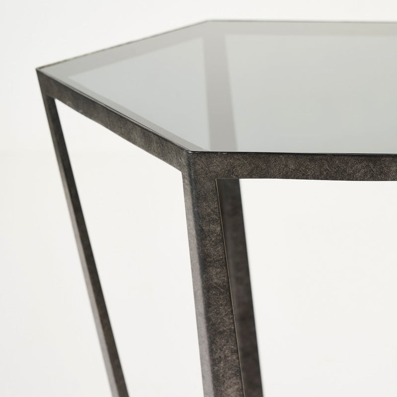 CATALAN END TABLE- SET OF 2 SILVER