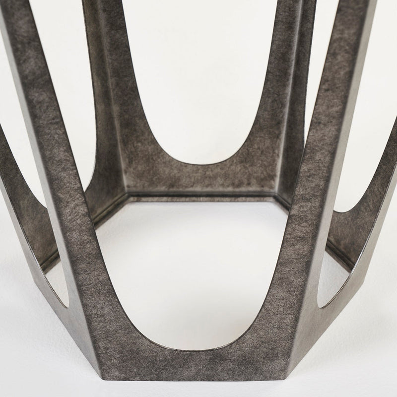 CATALAN END TABLE- SET OF 2 SILVER