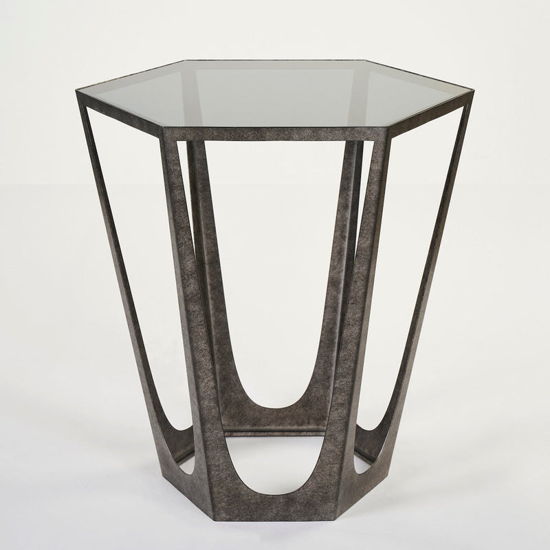 CATALAN END TABLE- SET OF 2 SILVER