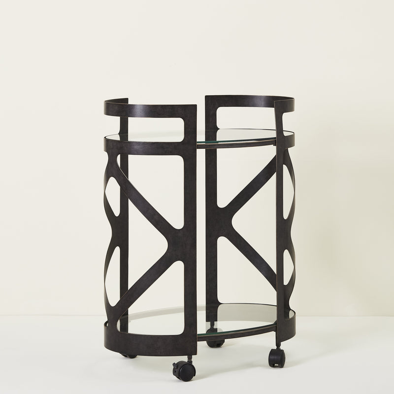 THEBES BARCART OAKWOOD