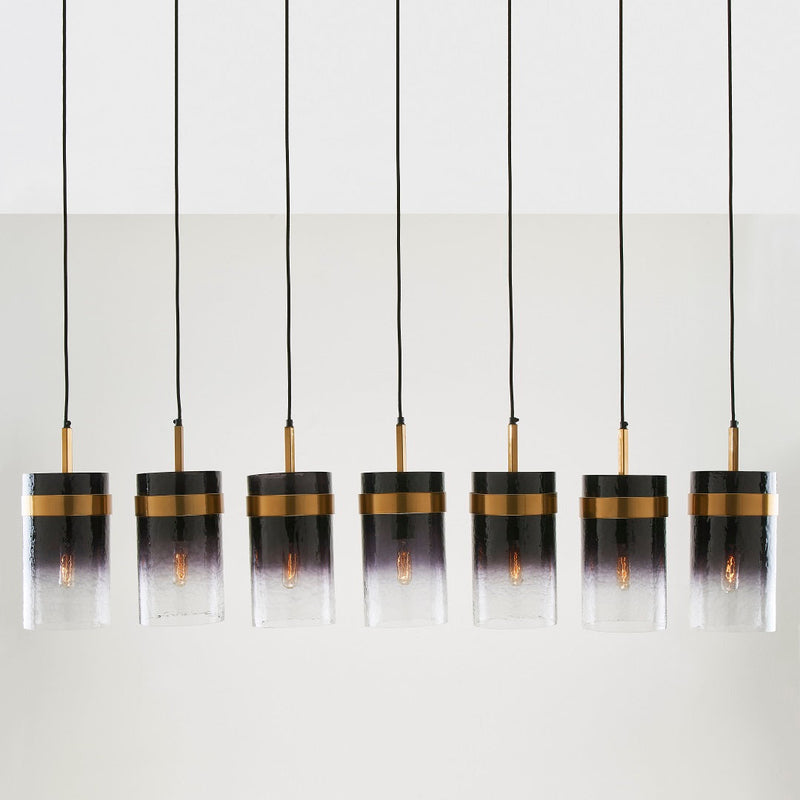 UKIYO 7 LIGHT CHANDELIER OMBRE CHAMPAGNE