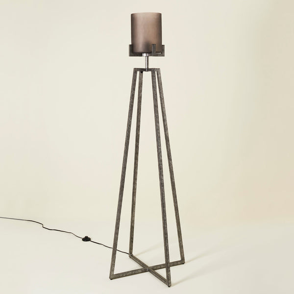 LINORE FLOOR UPLIGHTER SILVER
