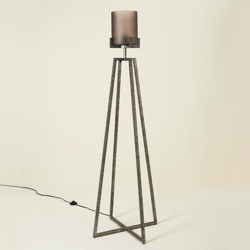 LINORE FLOOR UPLIGHTER SILVER