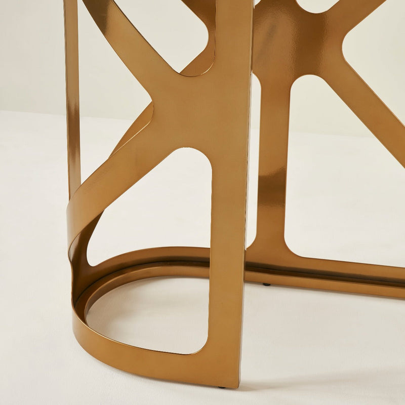 THEBES CONSOLE TABLE BLACK CHAMPAGNE