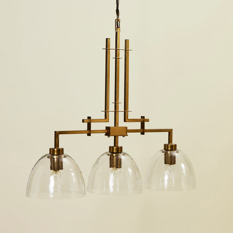 TROY 3 LIGHT CHANDELIER CHAMPAGNE