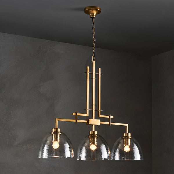 TROY 3 LIGHT CHANDELIER CHAMPAGNE
