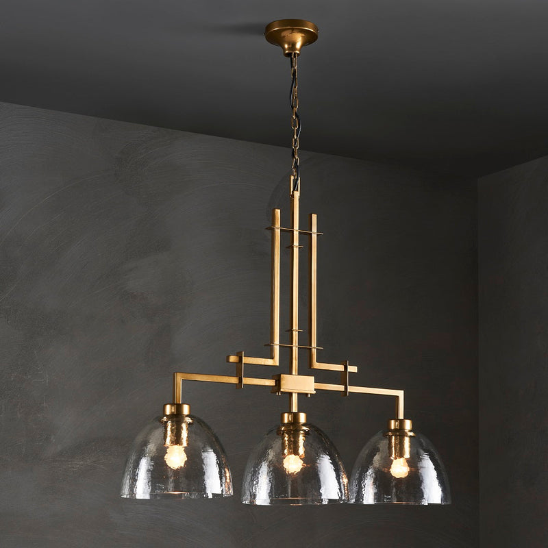 TROY 3 LIGHT CHANDELIER CHAMPAGNE